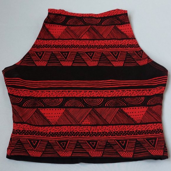 American Apparel Tribal Print Crop Top - Picture 2 of 3
